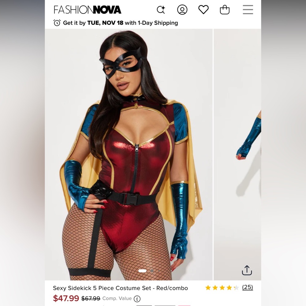 Fashion Nova Robin Costume Set